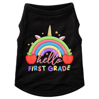 Hello First Grade Rainbow Back To School Doggie Tank