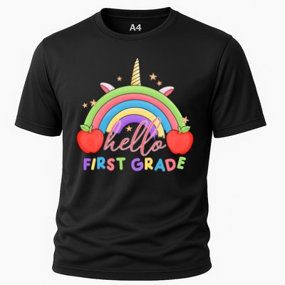 Hello First Grade Rainbow Back To School Performance Shirt