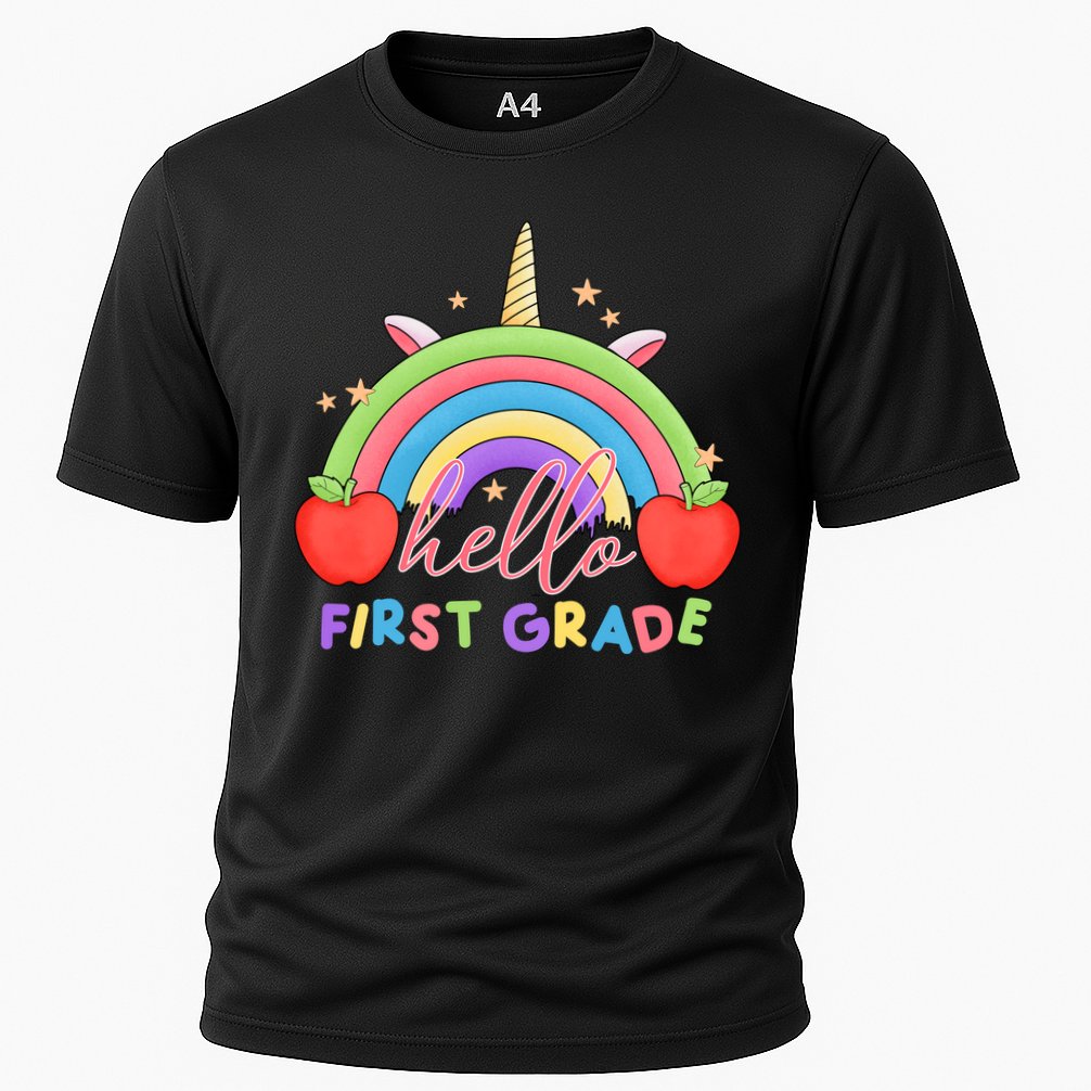 Hello First Grade Rainbow Back To School Performance Shirt