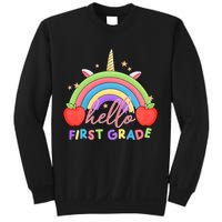 Hello First Grade Rainbow Back To School Sweatshirt