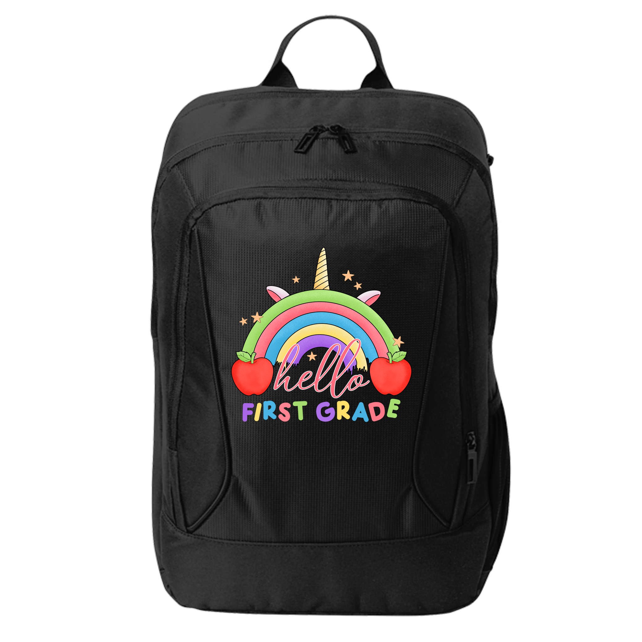 Hello First Grade Rainbow Back To School City Backpack