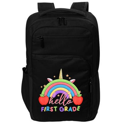 Hello First Grade Rainbow Back To School Impact Tech Backpack