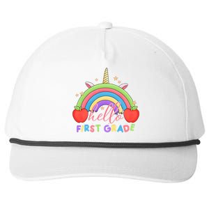 Hello First Grade Rainbow Back To School Snapback Five-Panel Rope Hat