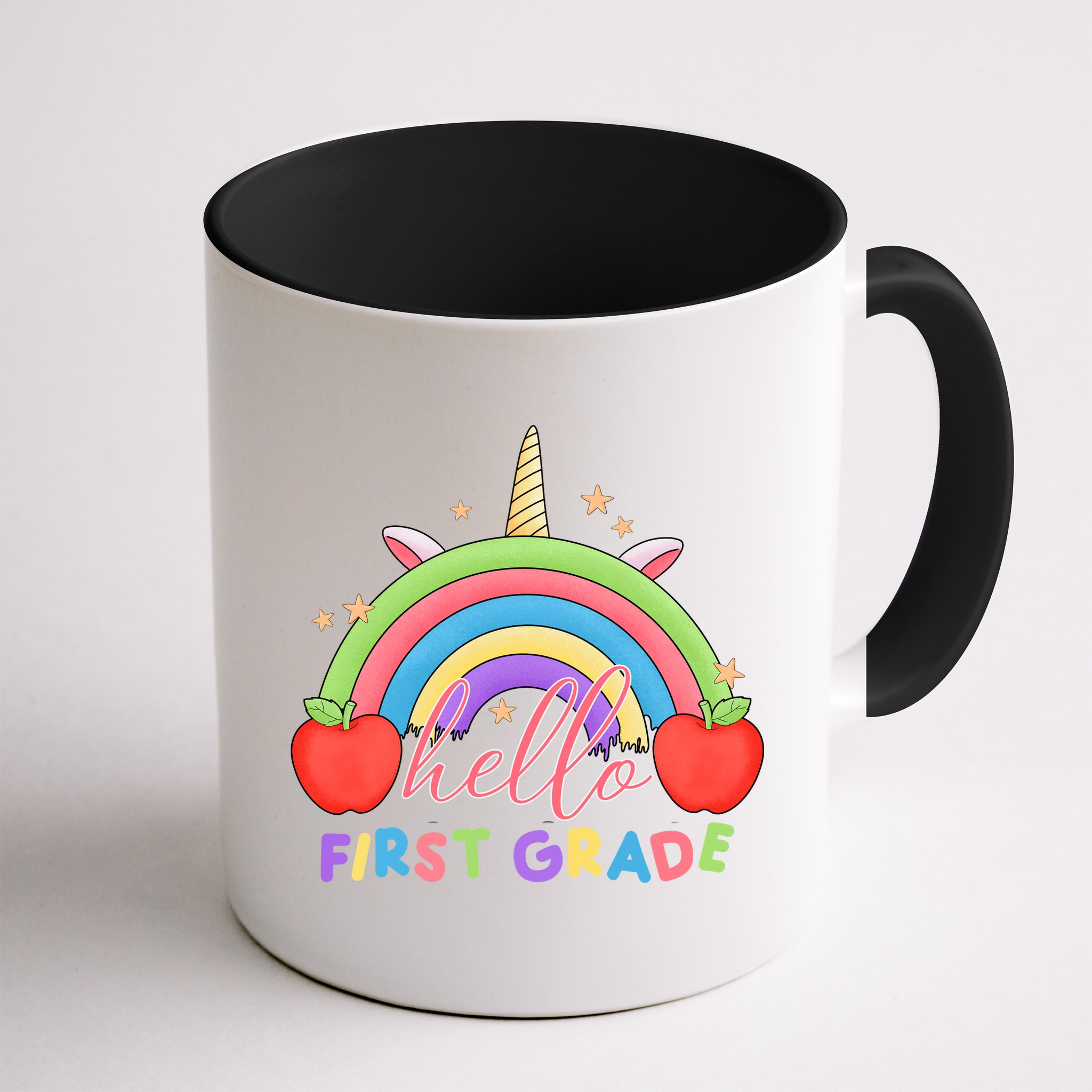 Hello First Grade Rainbow Back To School Mug