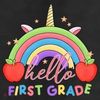 Hello First Grade Rainbow Back To School 11oz C Handle Ceramic Mug