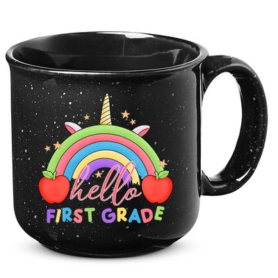 Hello First Grade Rainbow Back To School 15oz Campfire Ceramic Mug