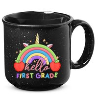 Hello First Grade Rainbow Back To School 15oz Campfire Ceramic Mug