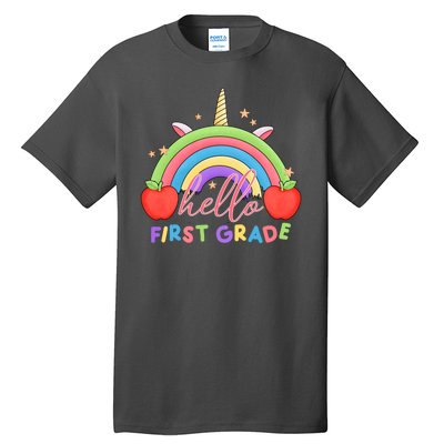 Hello First Grade Rainbow Back To School Tall T-Shirt