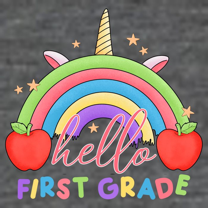 Hello First Grade Rainbow Back To School Toddler T-Shirt