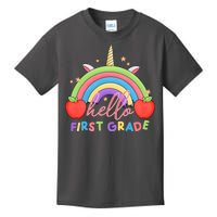 Hello First Grade Rainbow Back To School Kids T-Shirt