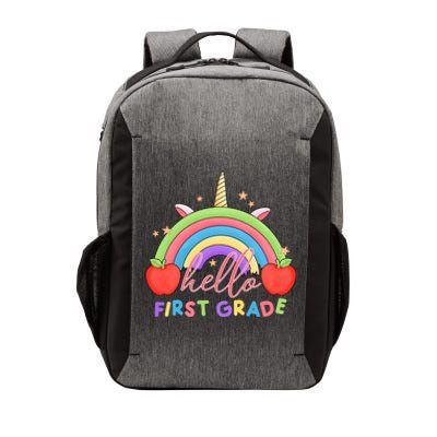 Hello First Grade Rainbow Back To School Vector Backpack