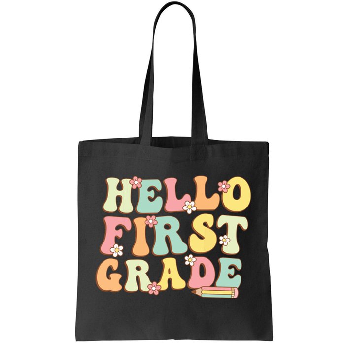 Hello First Grade Team 1st Grade Teacher Girl Back To School Tote Bag