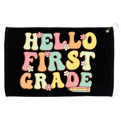 Hello First Grade Team 1st Grade Teacher Girl Back To School Grommeted Golf Towel