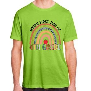 Hello Fourth Grade Rainbow First Day Of 4Th Grade Teacher Gift Adult ChromaSoft Performance T-Shirt