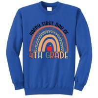 Hello Fourth Grade Rainbow First Day Of 4Th Grade Teacher Gift Sweatshirt