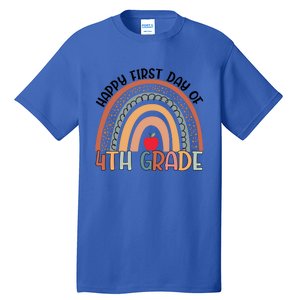 Hello Fourth Grade Rainbow First Day Of 4Th Grade Teacher Gift Tall T-Shirt