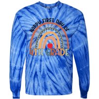 Hello Fourth Grade Rainbow First Day Of 4Th Grade Teacher Gift Tie-Dye Long Sleeve Shirt