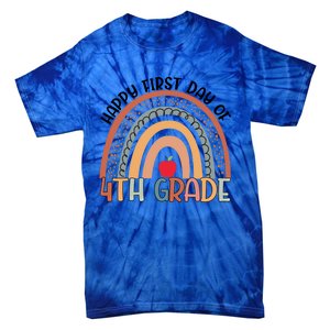 Hello Fourth Grade Rainbow First Day Of 4Th Grade Teacher Gift Tie-Dye T-Shirt