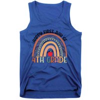 Hello Fourth Grade Rainbow First Day Of 4Th Grade Teacher Gift Tank Top