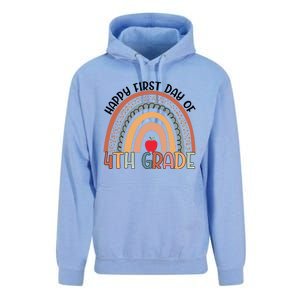 Hello Fourth Grade Rainbow First Day Of 4Th Grade Teacher Gift Unisex Surf Hoodie