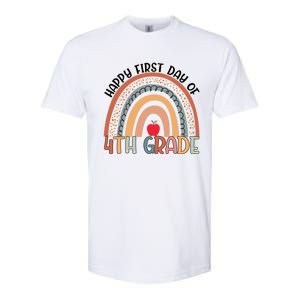 Hello Fourth Grade Rainbow First Day Of 4Th Grade Teacher Gift Softstyle CVC T-Shirt