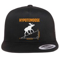 Hypotemoose Funny Geometry Hypotenuse Mathematics Teacher Flat Bill Trucker Hat