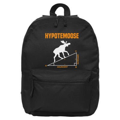 Hypotemoose Funny Geometry Hypotenuse Mathematics Teacher 16 in Basic Backpack