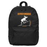 Hypotemoose Funny Geometry Hypotenuse Mathematics Teacher 16 in Basic Backpack