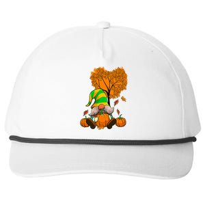 Happy Fall Gnome Autumn Thanksgiving Pumpkin Spice Season Snapback Five-Panel Rope Hat