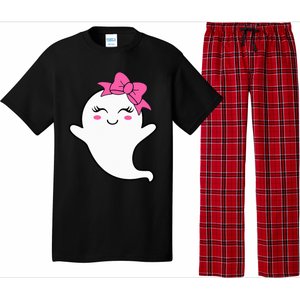 Halloween Funny Ghost With Pink Bow Boo Pajama Set