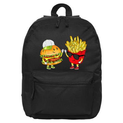 Hamburger Fries High Five Cool Fun Combo Snacks 16 in Basic Backpack