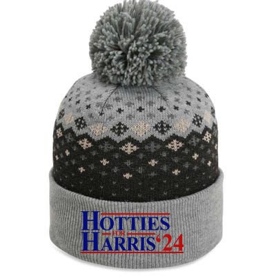 Hotties For Harris 2024 Funny Politcal Election The Baniff Cuffed Pom Beanie