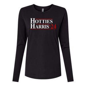 Hotties For Harris 2024 Funny Politcal Election Womens Cotton Relaxed Long Sleeve T-Shirt