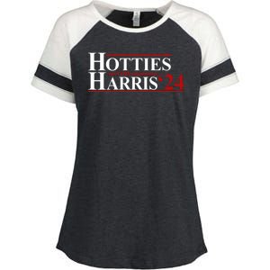 Hotties For Harris 2024 Funny Politcal Election Enza Ladies Jersey Colorblock Tee