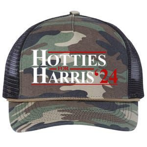 Hotties For Harris 2024 Funny Politcal Election Retro Rope Trucker Hat Cap