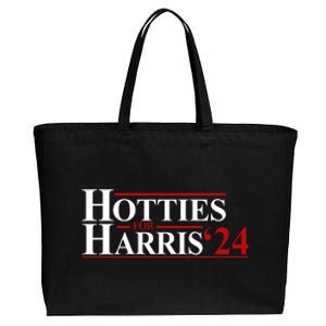 Hotties For Harris 2024 Funny Politcal Election Cotton Canvas Jumbo Tote