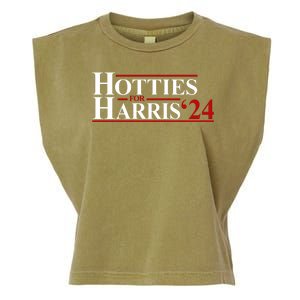 Hotties For Harris 2024 Funny Politcal Election Garment-Dyed Women's Muscle Tee