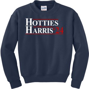 Hotties For Harris 2024 Funny Politcal Election Kids Sweatshirt