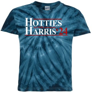 Hotties For Harris 2024 Funny Politcal Election Kids Tie-Dye T-Shirt