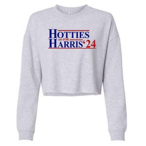 Hotties For Harris 2024 Funny Politcal Election Cropped Pullover Crew