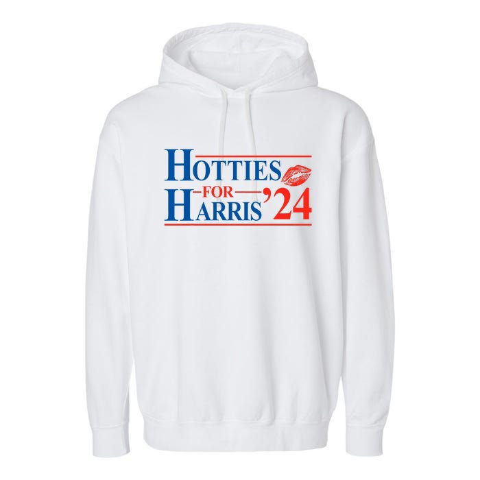 Hotties For Harris Kamala Harris For President 2024 Garment-Dyed Fleece Hoodie