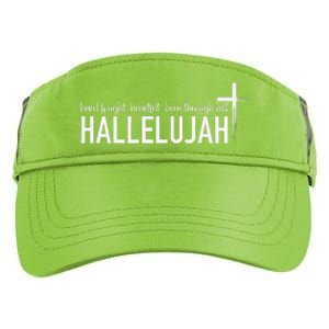 Hard Fought Heartfelt Been Through Hell Hallelujah Christian Adult Drive Performance Visor