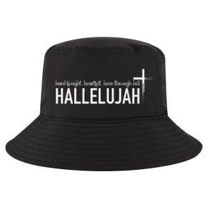 Hard Fought Heartfelt Been Through Hell Hallelujah Christian Cool Comfort Performance Bucket Hat