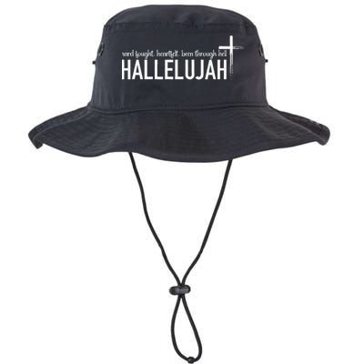 Hard Fought Heartfelt Been Through Hell Hallelujah Christian Bucket Hat