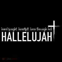 Hard Fought Heartfelt Been Through Hell Hallelujah Christian Women's V-Neck T-Shirt