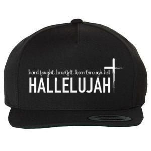 Hard Fought Heartfelt Been Through Hell Hallelujah Christian Wool Snapback Cap