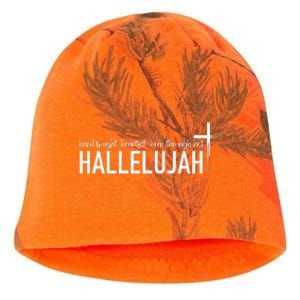 Hard Fought Heartfelt Been Through Hell Hallelujah Christian Kati - Camo Knit Beanie