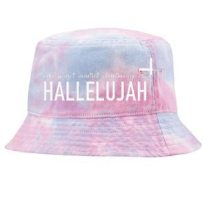 Hard Fought Heartfelt Been Through Hell Hallelujah Christian Tie-Dyed Bucket Hat