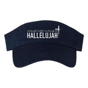 Hard Fought Heartfelt Been Through Hell Hallelujah Christian Valucap Bio-Washed Visor