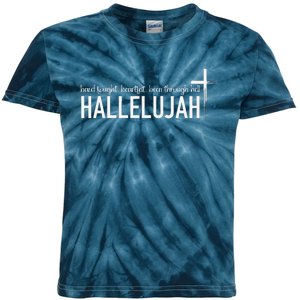 Hard Fought Heartfelt Been Through Hell Hallelujah Christian Kids Tie-Dye T-Shirt